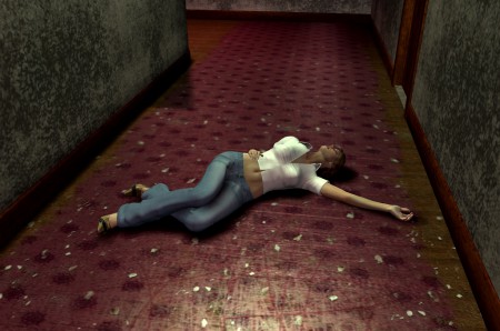 Fainted in the hotel corridor