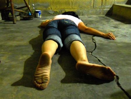 Fainted on the stones